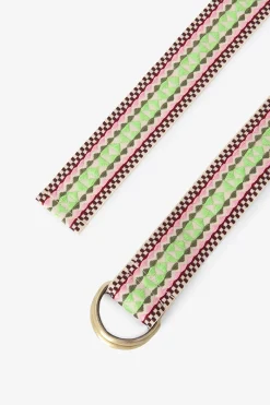 Groene jacquard riem