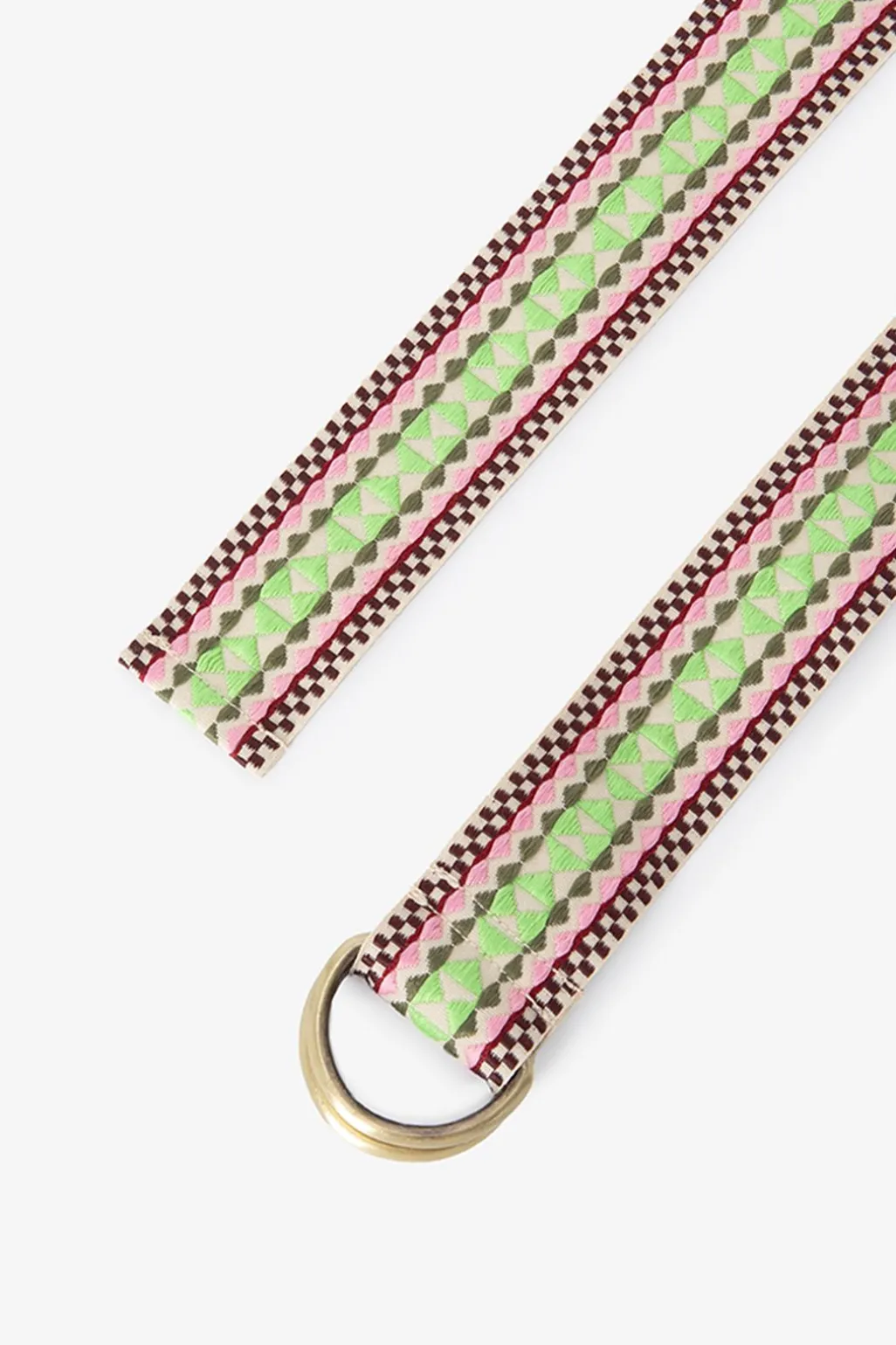 Groene jacquard riem