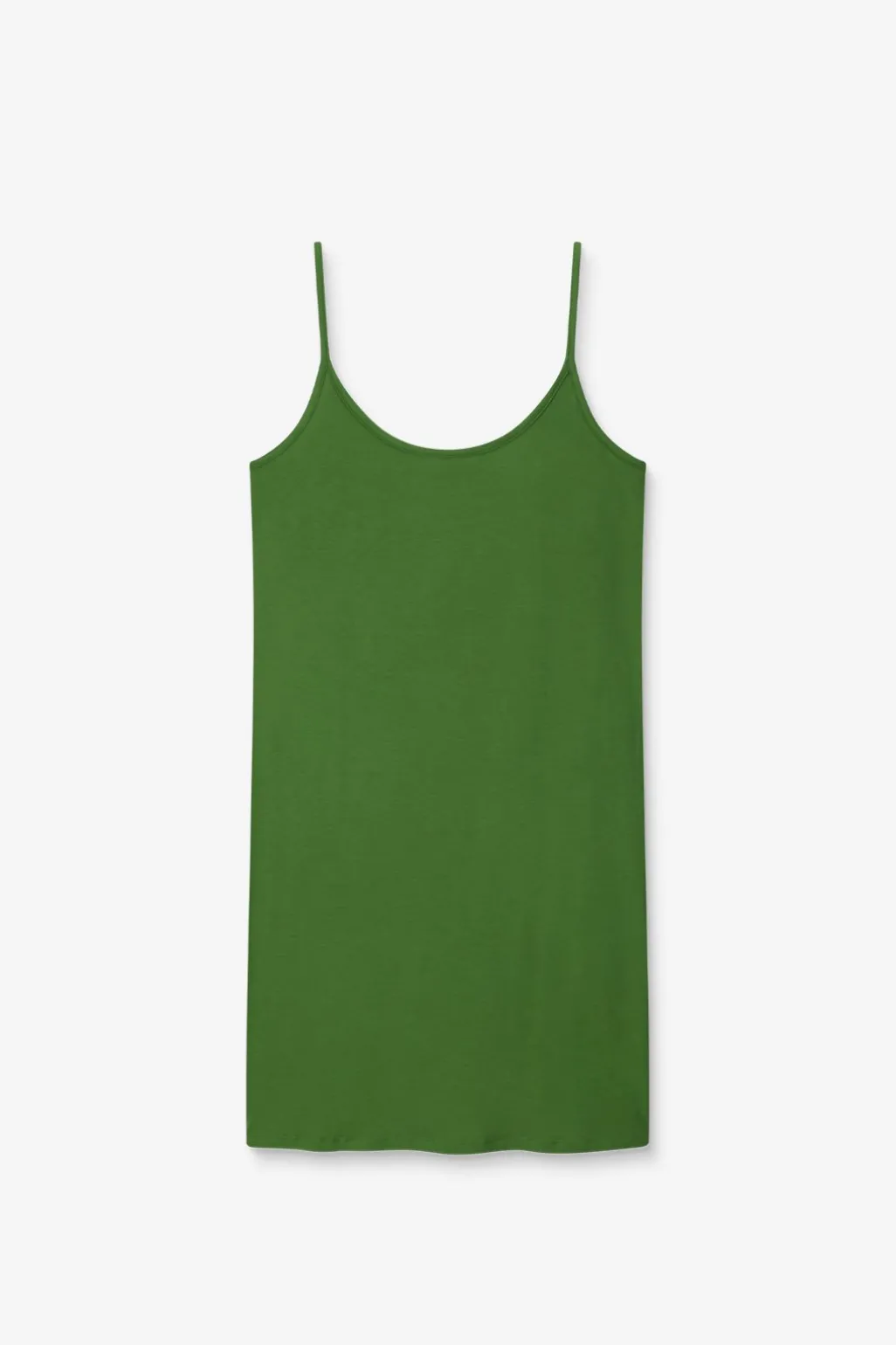 Groene jersey slip jurk