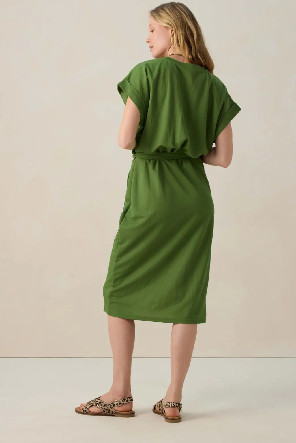 Groene jersey wikkeljurk