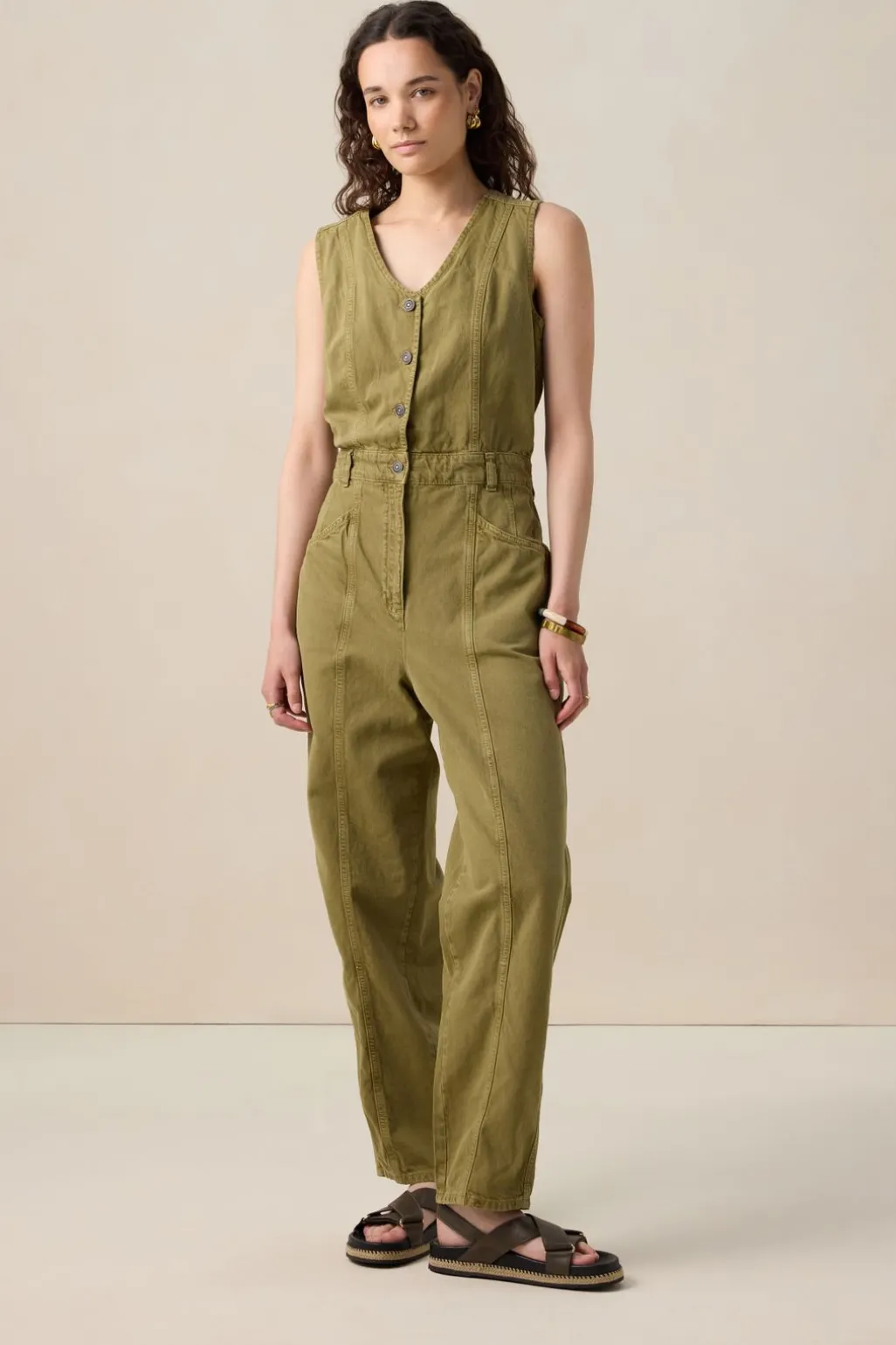 Groene jumpsuit