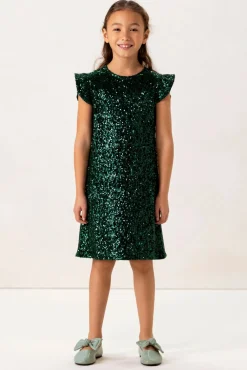Groene jurk met pailletten