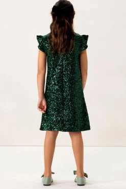 Groene jurk met pailletten