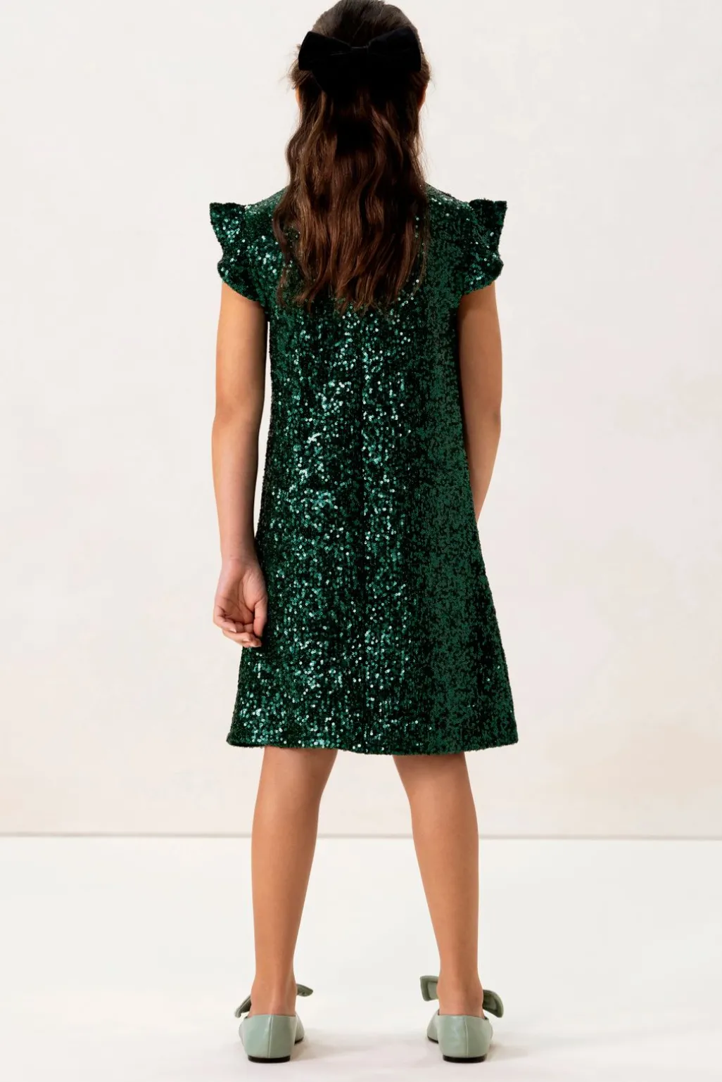 Groene jurk met pailletten