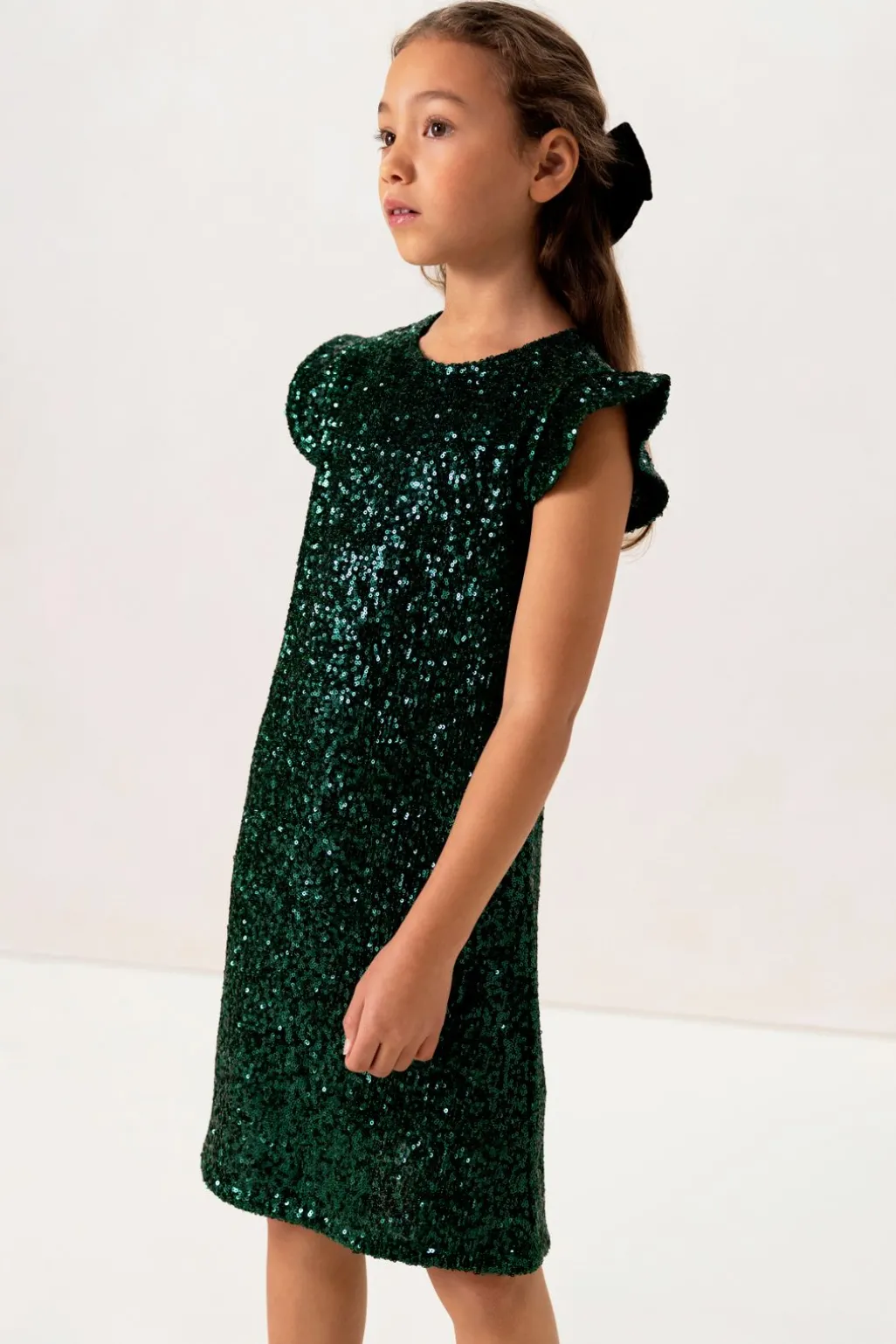 Groene jurk met pailletten