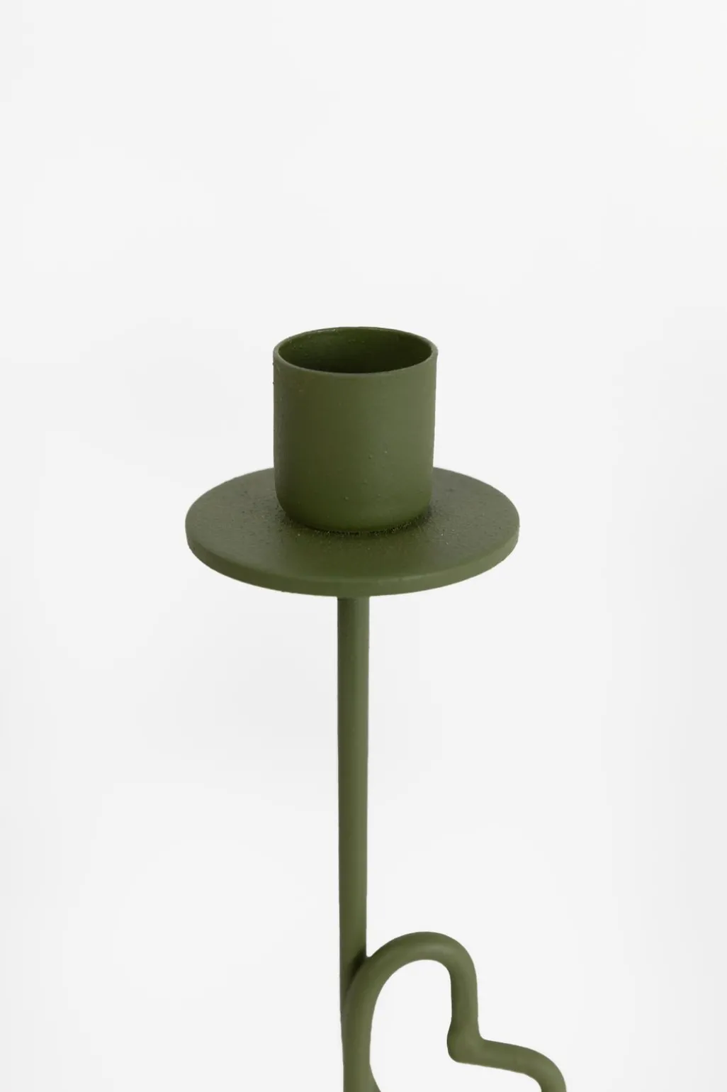 Groene kandelaar met hart