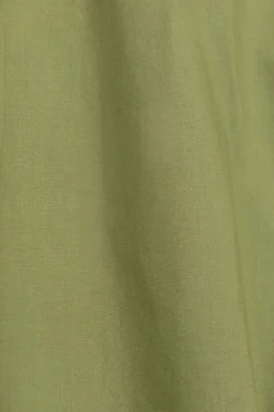 Groene korte poplin jurk