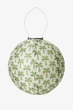 Groene lantaarn met palmboom print