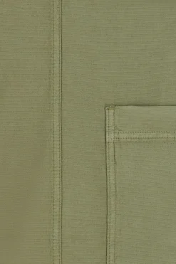 Groene mid waist broek met opgestikte zakken