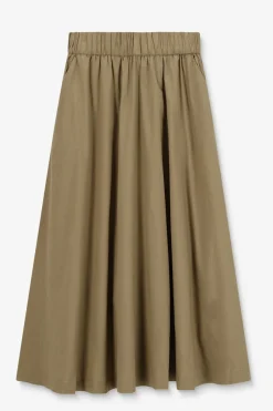 Groene midi-rok