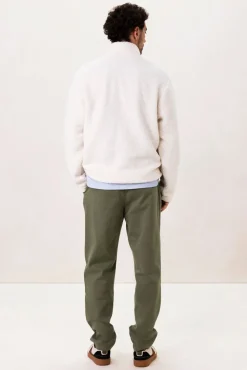 Groene mid-rise chino met elastische taille