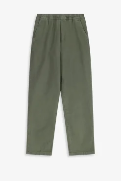 Groene mid-rise chino met elastische taille