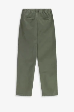 Groene mid-rise chino met elastische taille