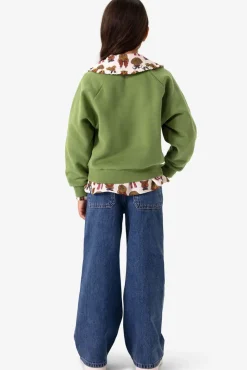 Groene oversized sweater met print