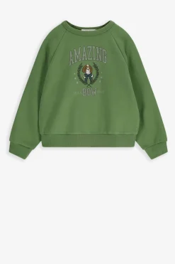 Groene oversized sweater met print