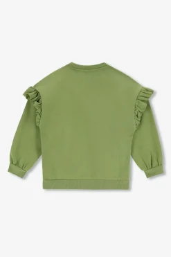 Groene oversized sweater met ruffles