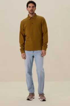 Groene pique polo