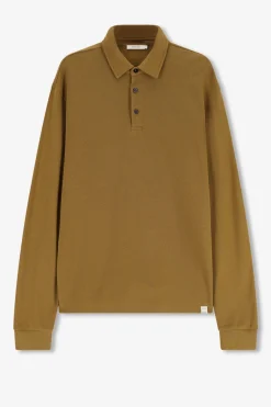 Groene pique polo