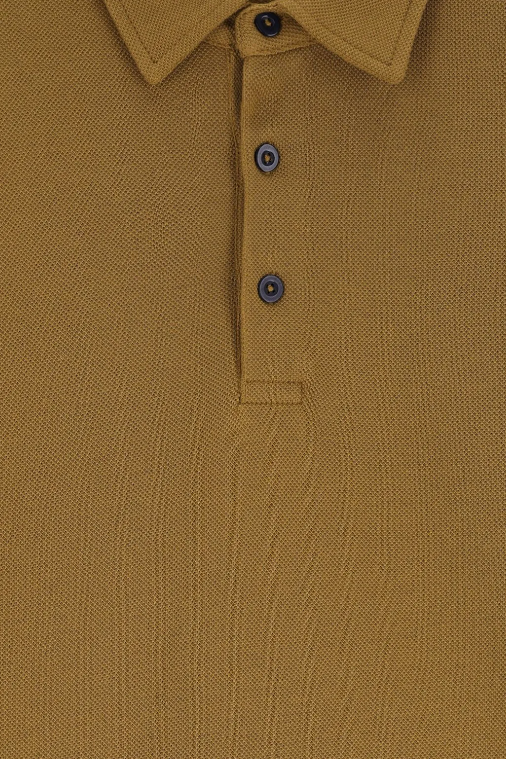 Groene pique polo