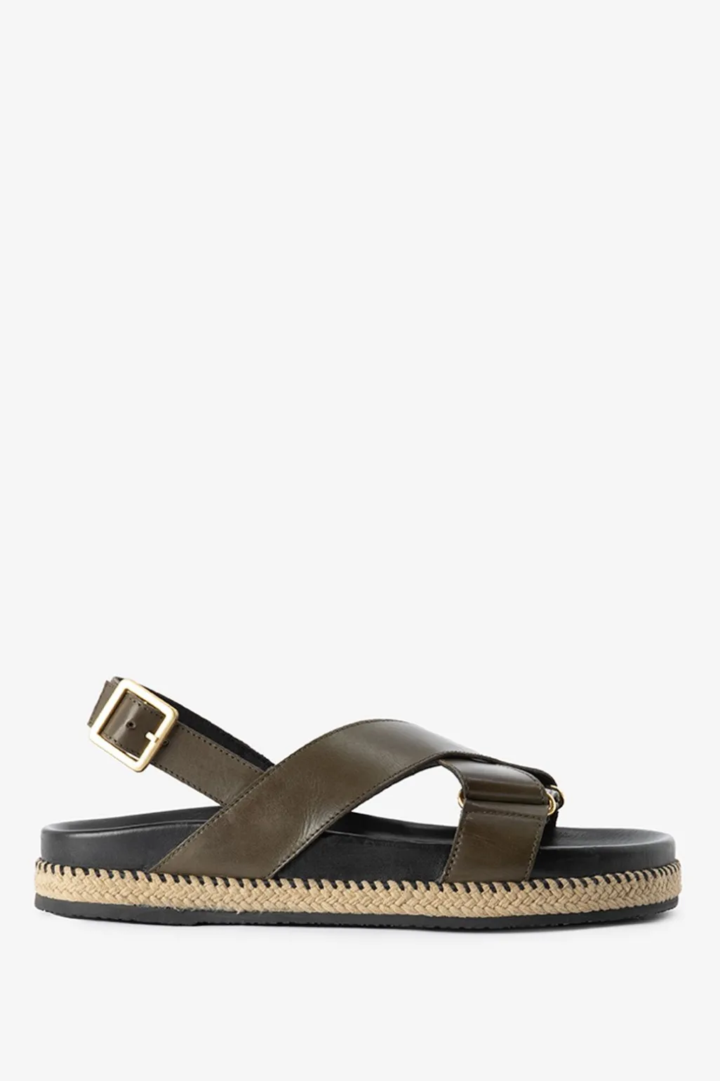 Groene plateau sandalen