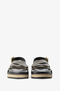 Groene plateau sandalen