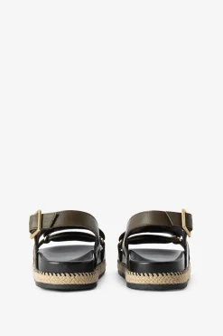 Groene plateau sandalen