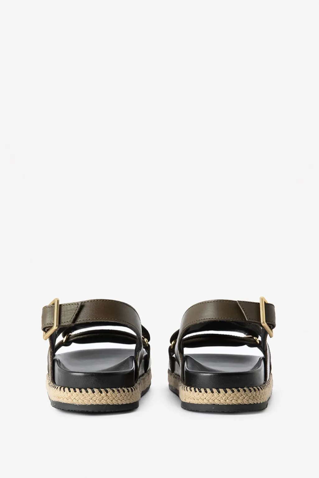 Groene plateau sandalen