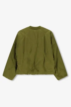 Groene quilted bomberjack