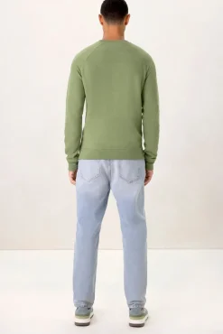 Groene raglan sweater