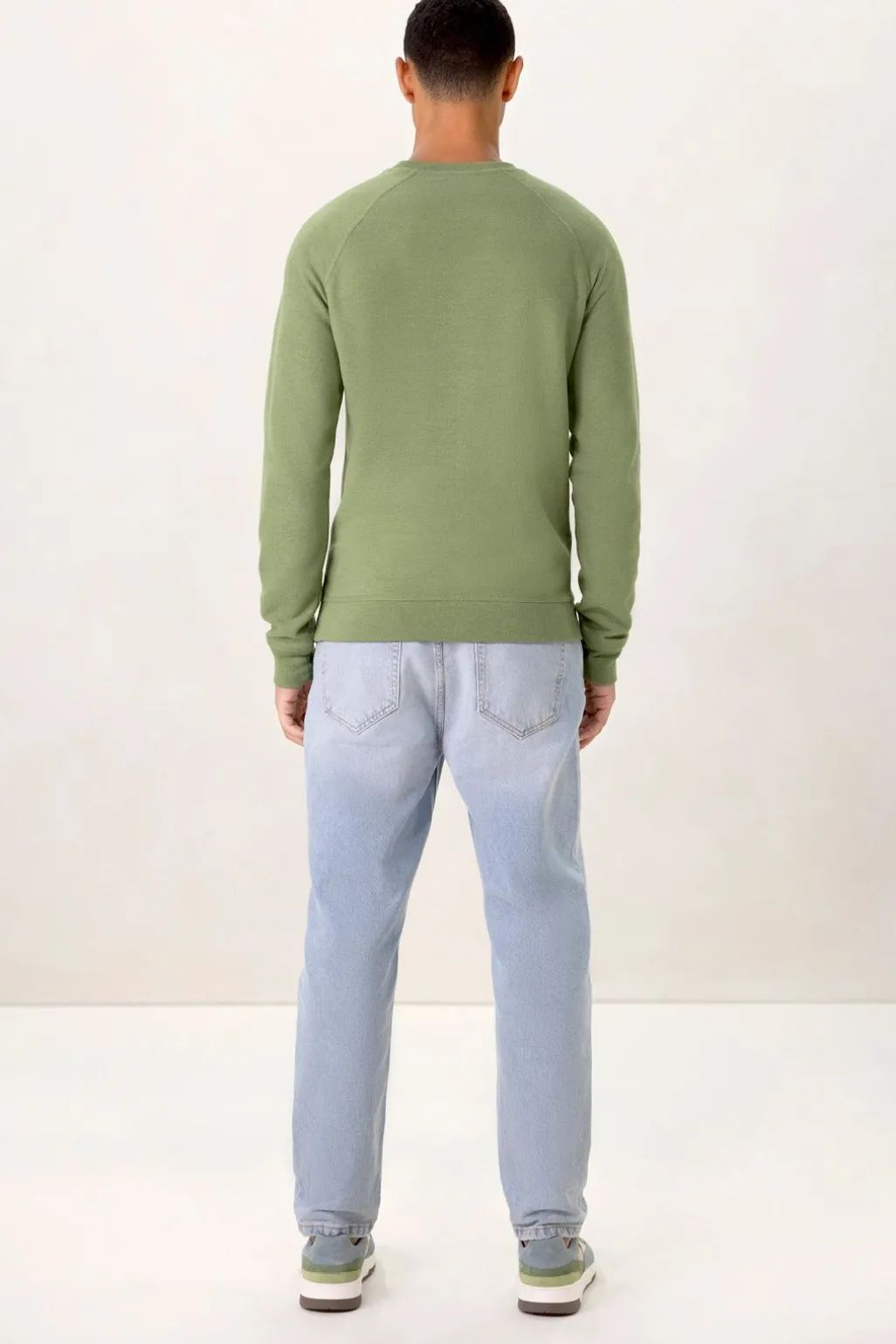 Groene raglan sweater