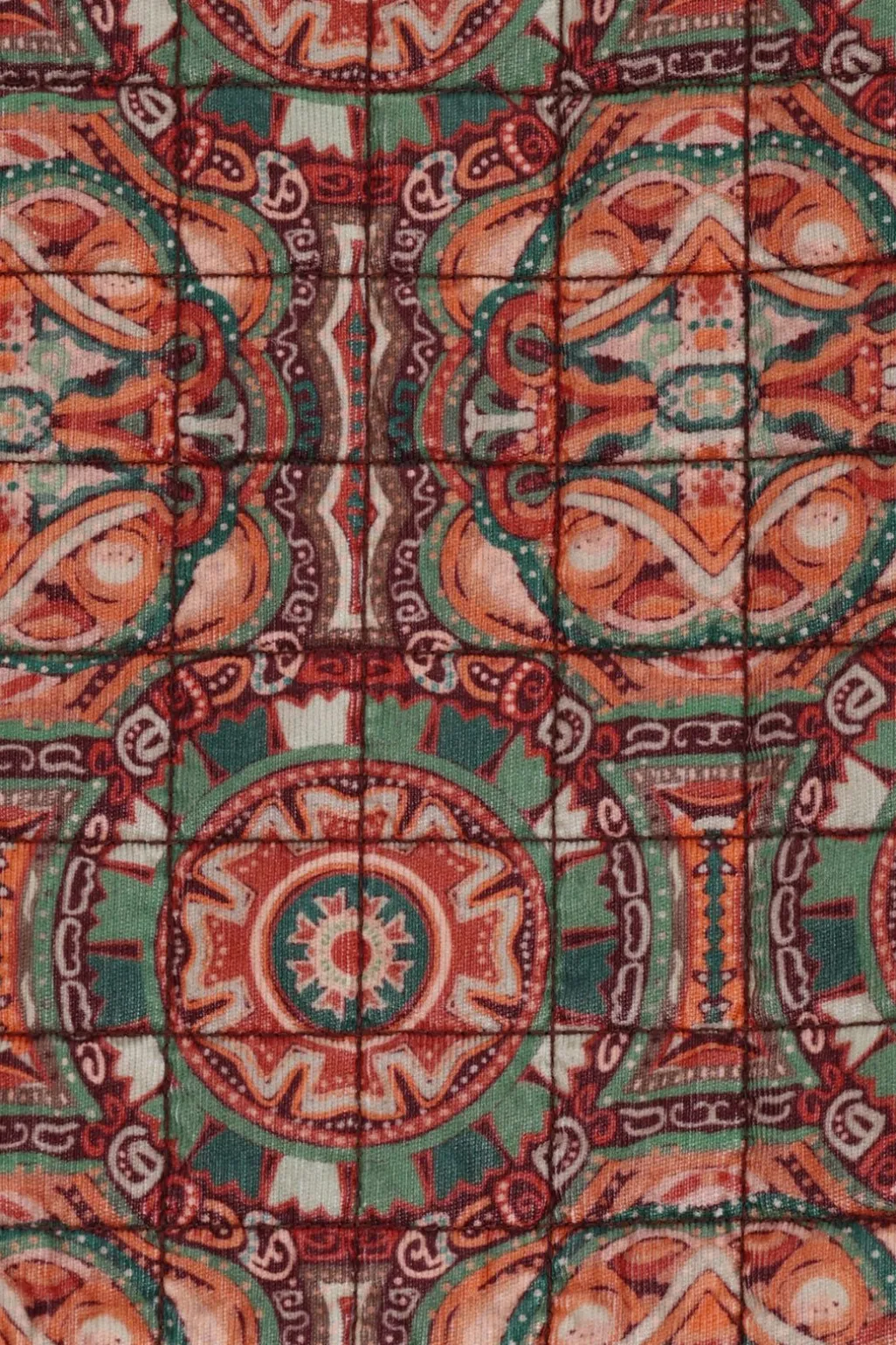 Groene rok met mozaïek print