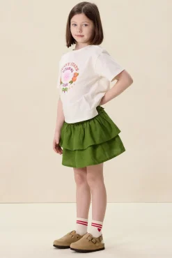 Groene ruffle rok