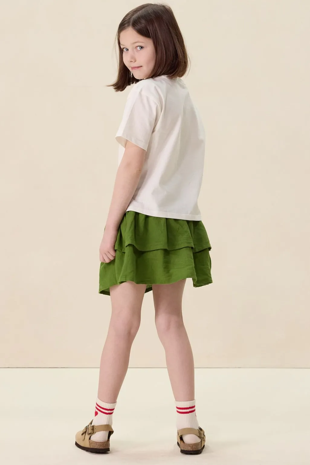 Groene ruffle rok