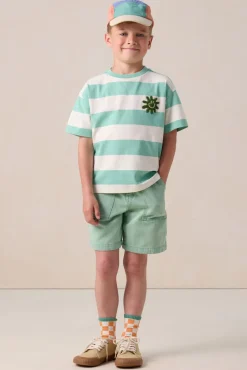 Groene short met opgestikte zakken