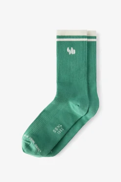 Groene sokken met logo