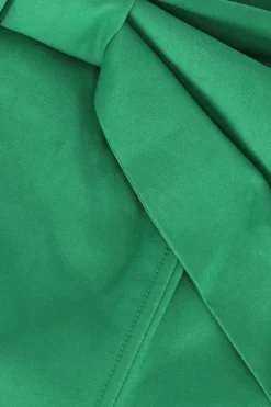 Groene strapless top met strik
