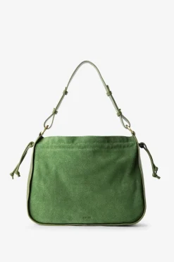 Groene suède schoudertas