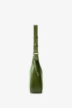 Groene suède schoudertas