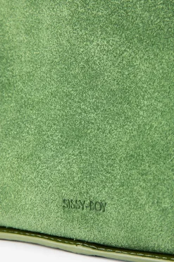 Groene suède schoudertas
