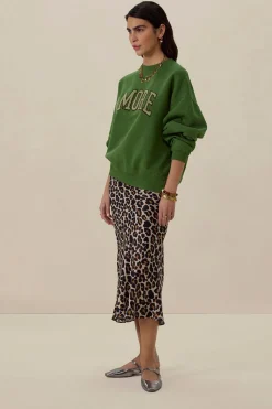 Groene sweater met artwork