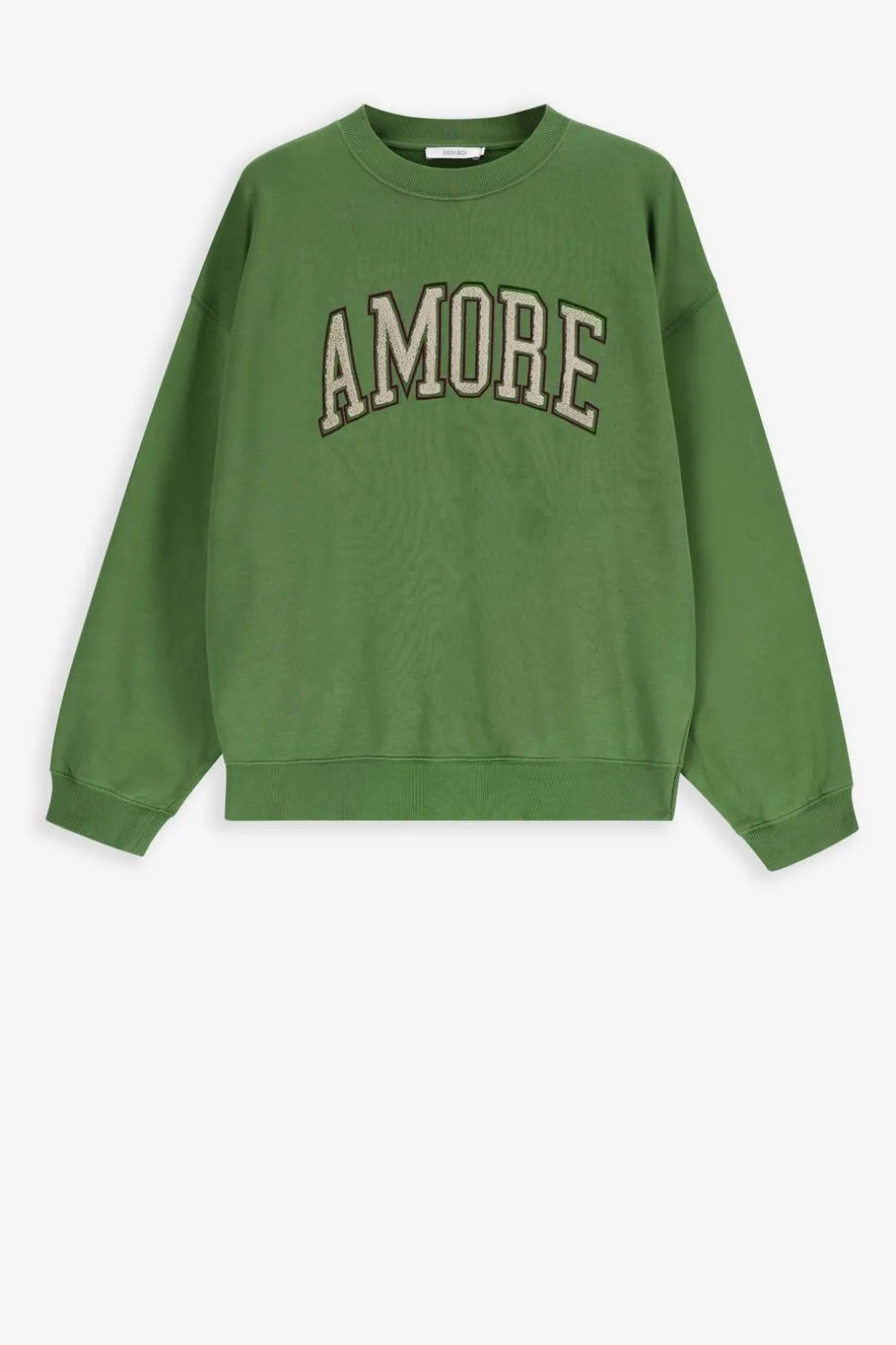 Groene sweater met artwork