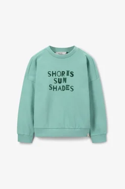 Groene sweater met artwork