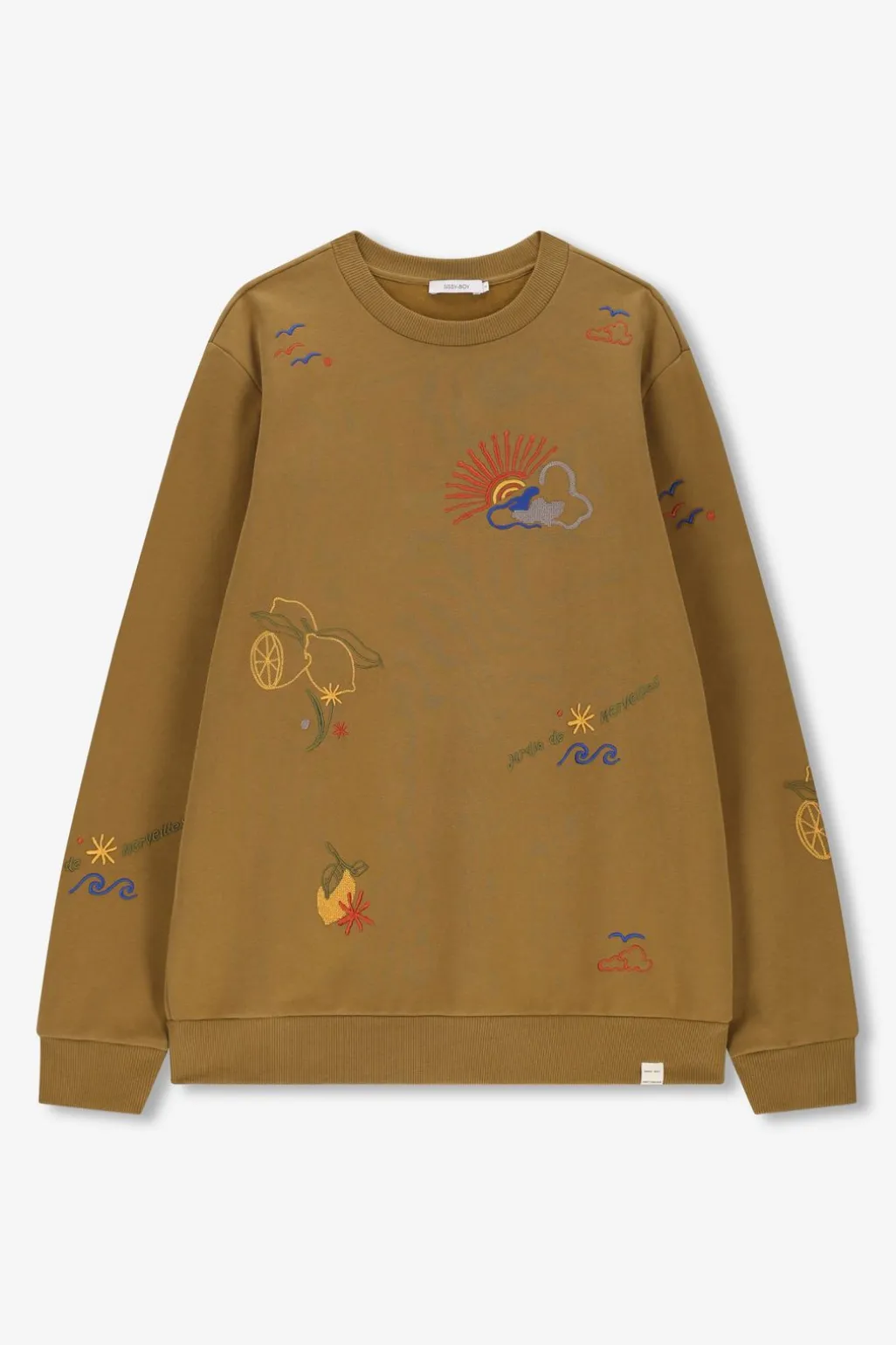 Groene sweater met embroidery
