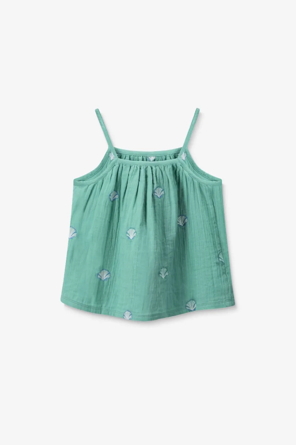 Groene top met embroidery