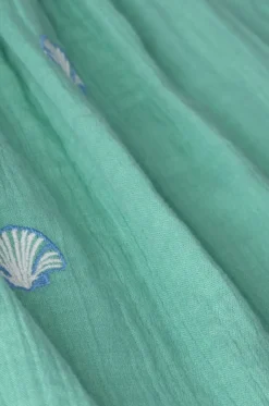 Groene top met embroidery