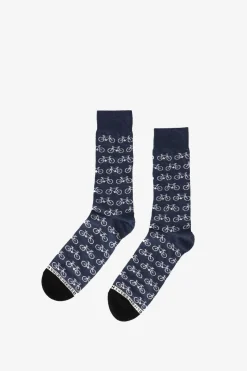 Heroes on Socks Blauwe sokken fiets blauw