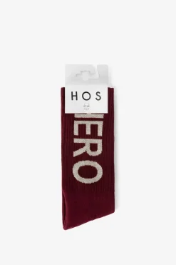 Heroes on Socks donkerrode sokken
