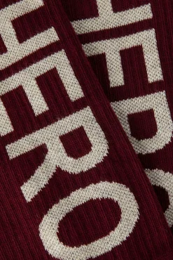 Heroes on Socks donkerrode sokken