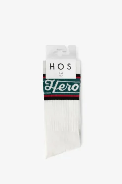 Heroes on Socks witte sokken met strepen