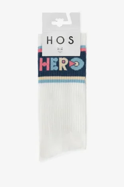 Heroes on socks witte sokken met popart